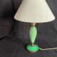 Floor lamp.old green opaline glass