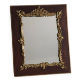 Miroir doré en bois et stuc ancien