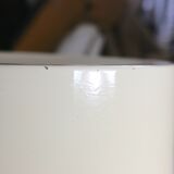 Important cylindrical planter in cream lacquered fiberglass, circa 1970