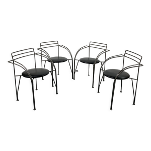 Lot de 4 fauteuils Lune d’argent par Pascal Mourgue
