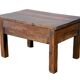Table de chevet d'appoint en teck birman naturel