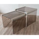 Set of 2 glass trundle tables by Gallotti and Radice 1970