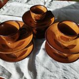Set of 6 stoneware coffee cups