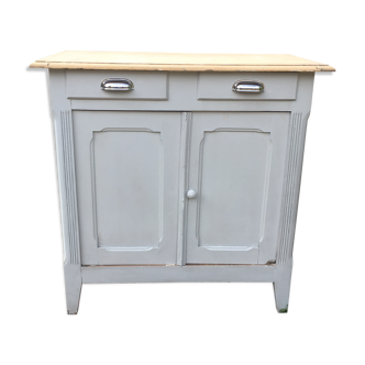 Light grey Parisian buffet raw wood