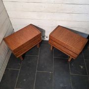 Pair of Scandinavian teak bedside tables from the 1960s.