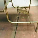 Vintage coffee table has two trays 20th century Around 1970