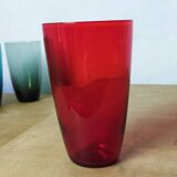 Seven glasses Harlequin for orangeade.