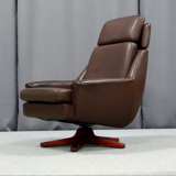 Leather ottoman chair, 1970