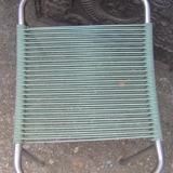 Green stool in scoubidou