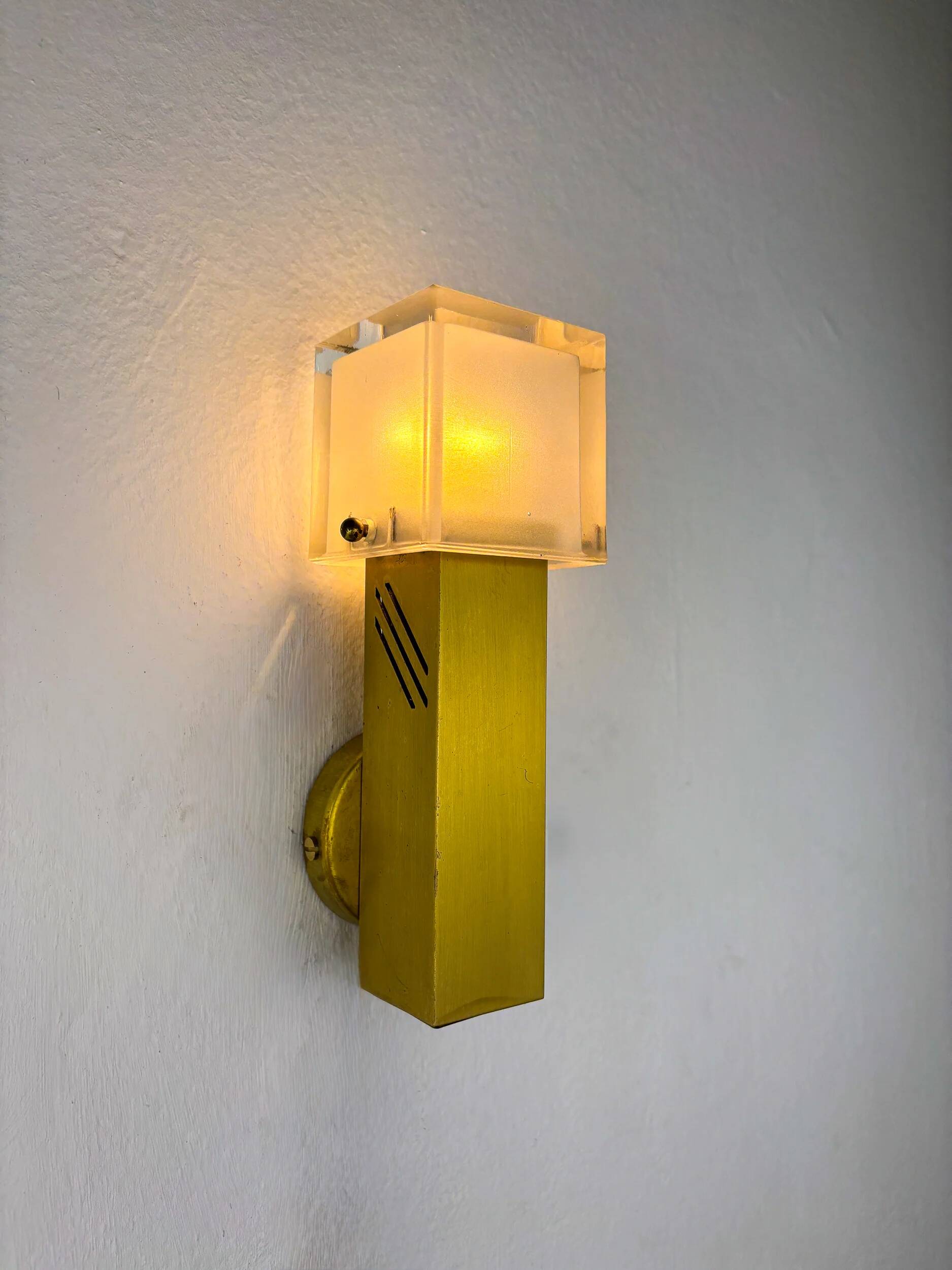 Pair of Murano glass wall sconces by Gaetano Sciolari, Italy, 1970s