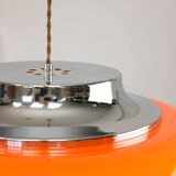 Large Space Age Model Best Pendant from Guzzini in Orange, 1970s