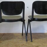 4 chaises Vertebra noires