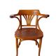 Art Nouveau office chair with curved wood attributed to J&J Kohn, 704 1/2 4V