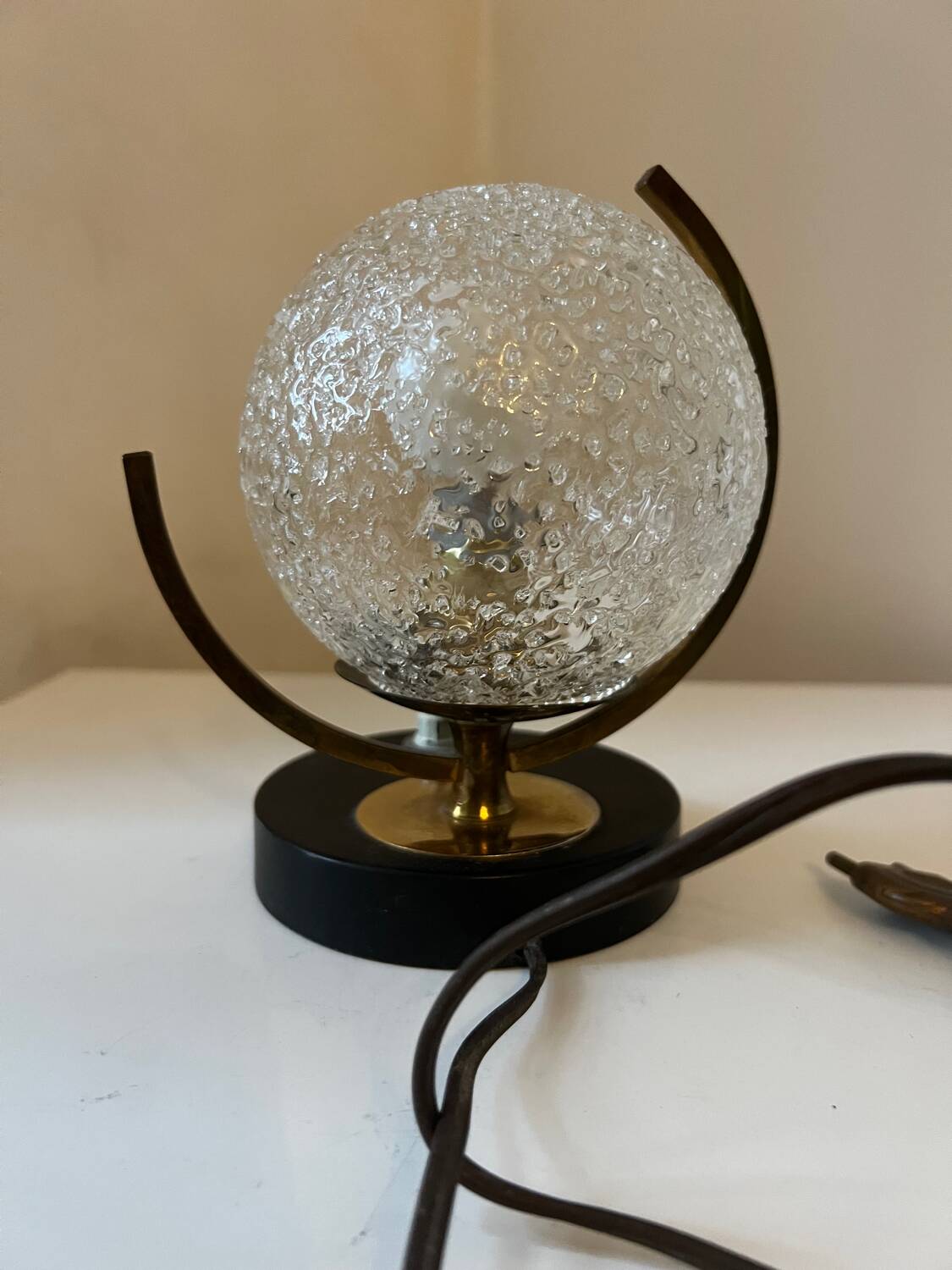 Small vintage bedside table lamp from the 1960s