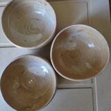 Set of 3 bowls in artisanal sandstone