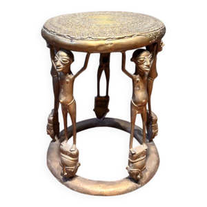 Tabouret africain en - tribal