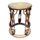 African bronze stool – anthropomorphic figures – tribal art