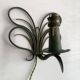 Pair of wall lights in patinated green painted iron, 1950s
