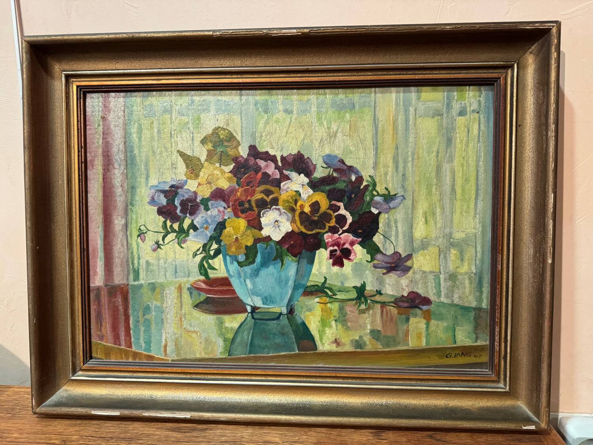 Painting, still life, G. Lang, 1947