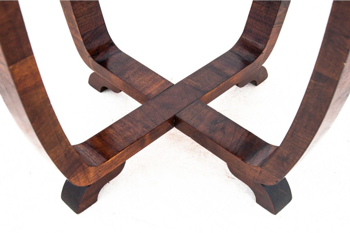 Art deco extendable table, poland, 1930s