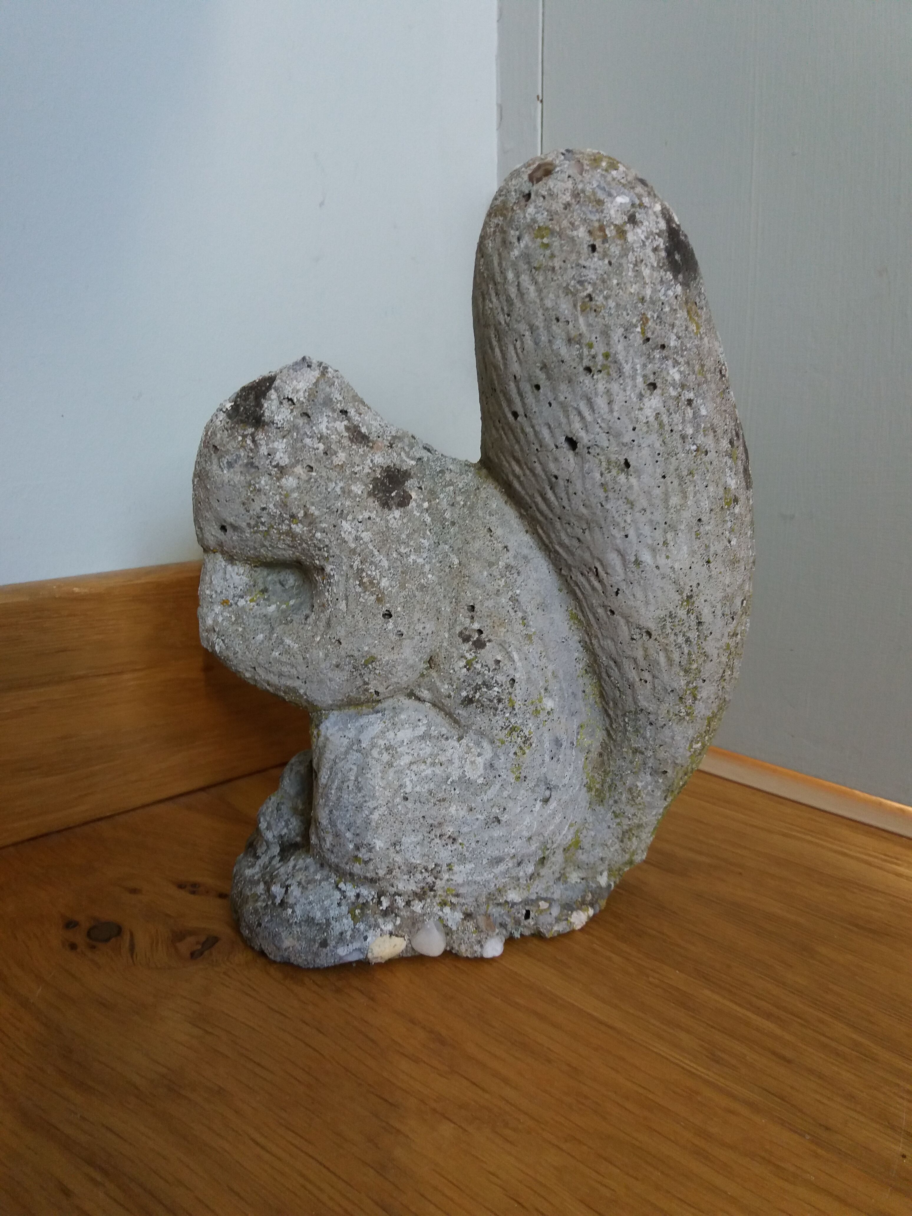 Concrete animal squirrel garden statue