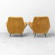 Pair of vintage velvet armchairs in Gigi Radice style – Italian design 1950s