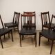 Set of 6 Scandinavian chairs in rosewood, 1960.