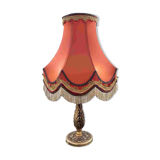 Brass lamp with pagoda shade