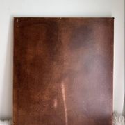Antique mirror designed by "Pierre Lottier". Leather and nails. France 1