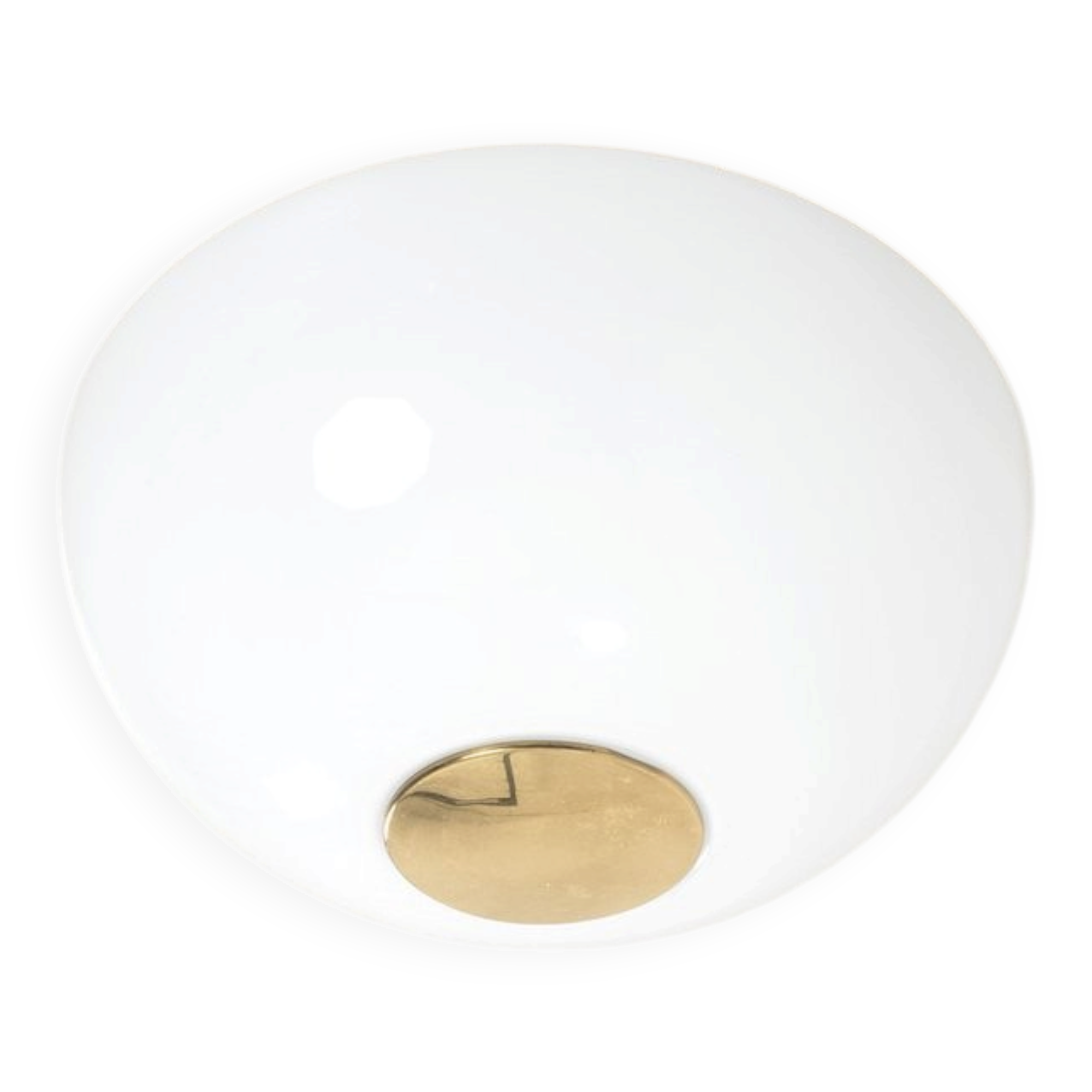 Ceiling Lamp with Brass and Glass