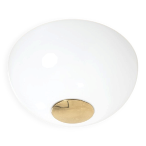 Lampe de plafond en laiton - verre