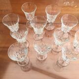 Set 11 vintage wine glasses