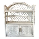 Rattan wall shelf