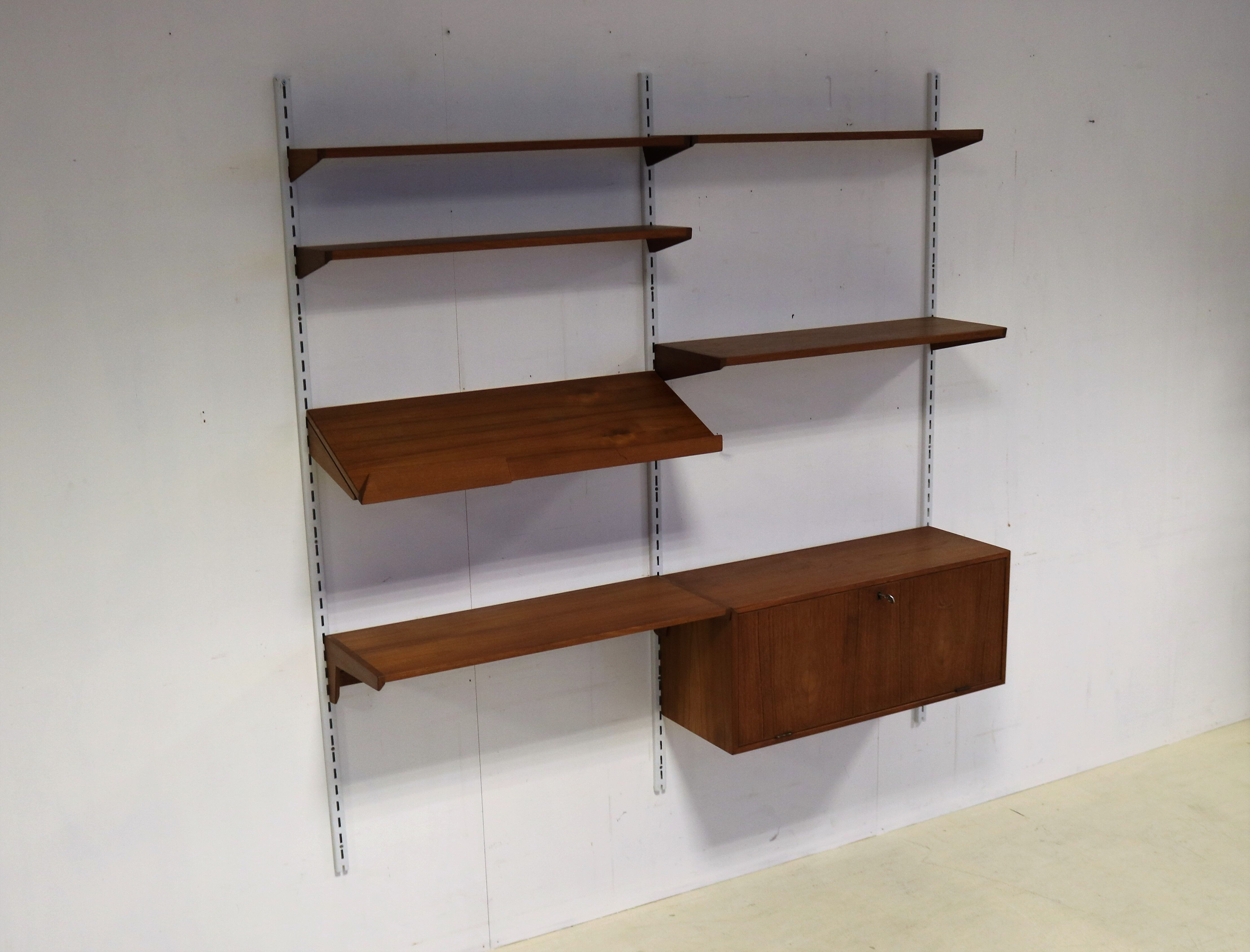 Vintage teak wall unit by Kai Kristiansen