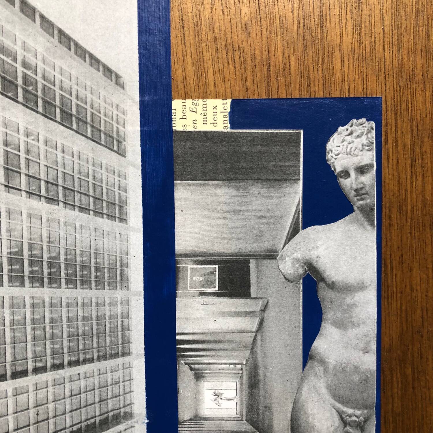 Framed abstract painting/collage