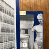 Framed abstract painting/collage