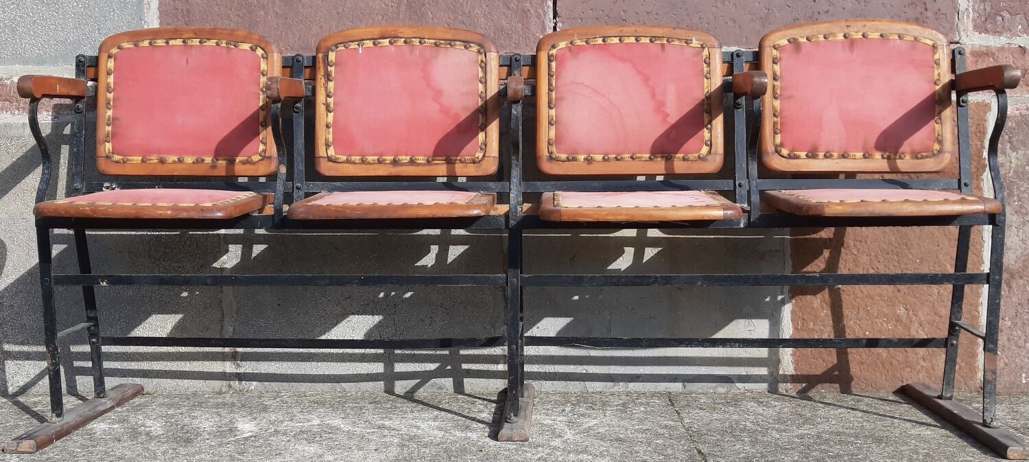 4 seater cinema bench