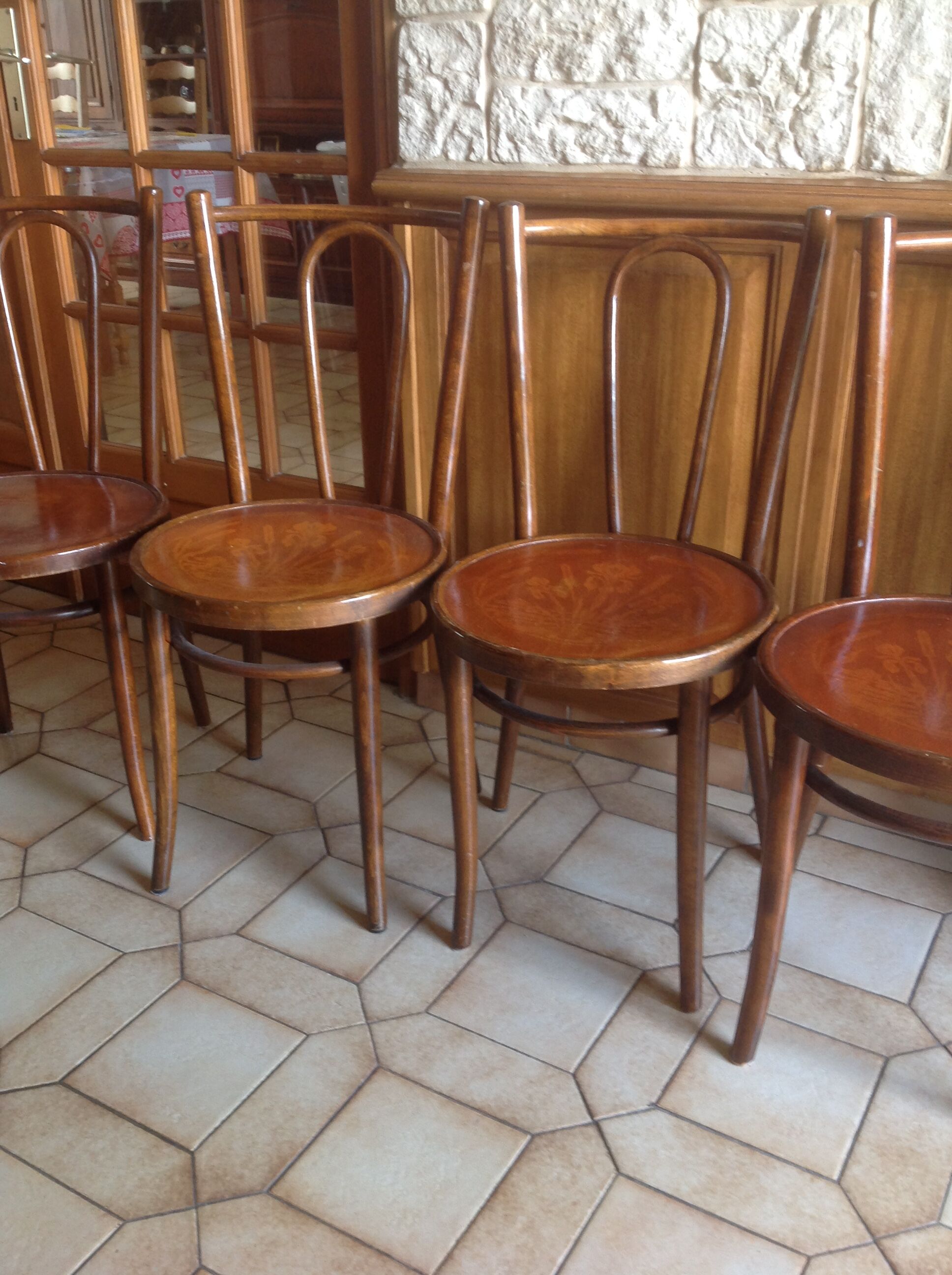 4 vintage bistrot chairs