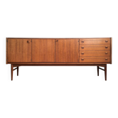 Very large vintage teak sideboard, buffet, display cabinet.