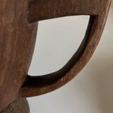 Midcentury Cubist XXXL Cup in West African Monoxyl Wood