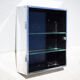 Vintage wall pharmacy, oval mirror cabinet, bathroom, 1 mirror door, shelves