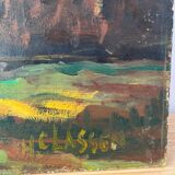 Cabin in the forest, oil on panel, signed H Classens.