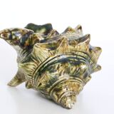 Kitsch ashtray, ceramics, shell shape, 50s
