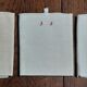 Old tea towels series of three monogram red J J hemp 57 X 90 cm