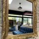 Antique mirror 89/60.5cm 19th century Regency style gilded with gold leaf, mercury glass.