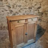 Antique low beech sideboard – France – 1920s