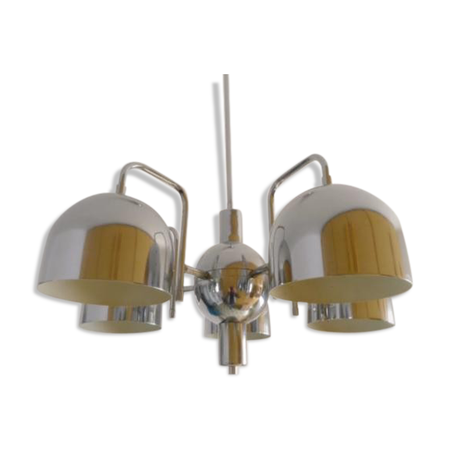 Hanging lamp chromed metal