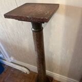 Red griotte marble column with brass insert - Napoleon III
