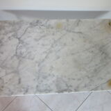 Marble and brass coffee table