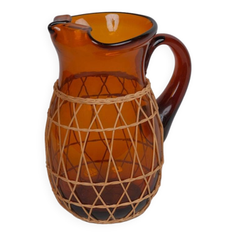 Amber Glass Pitcher